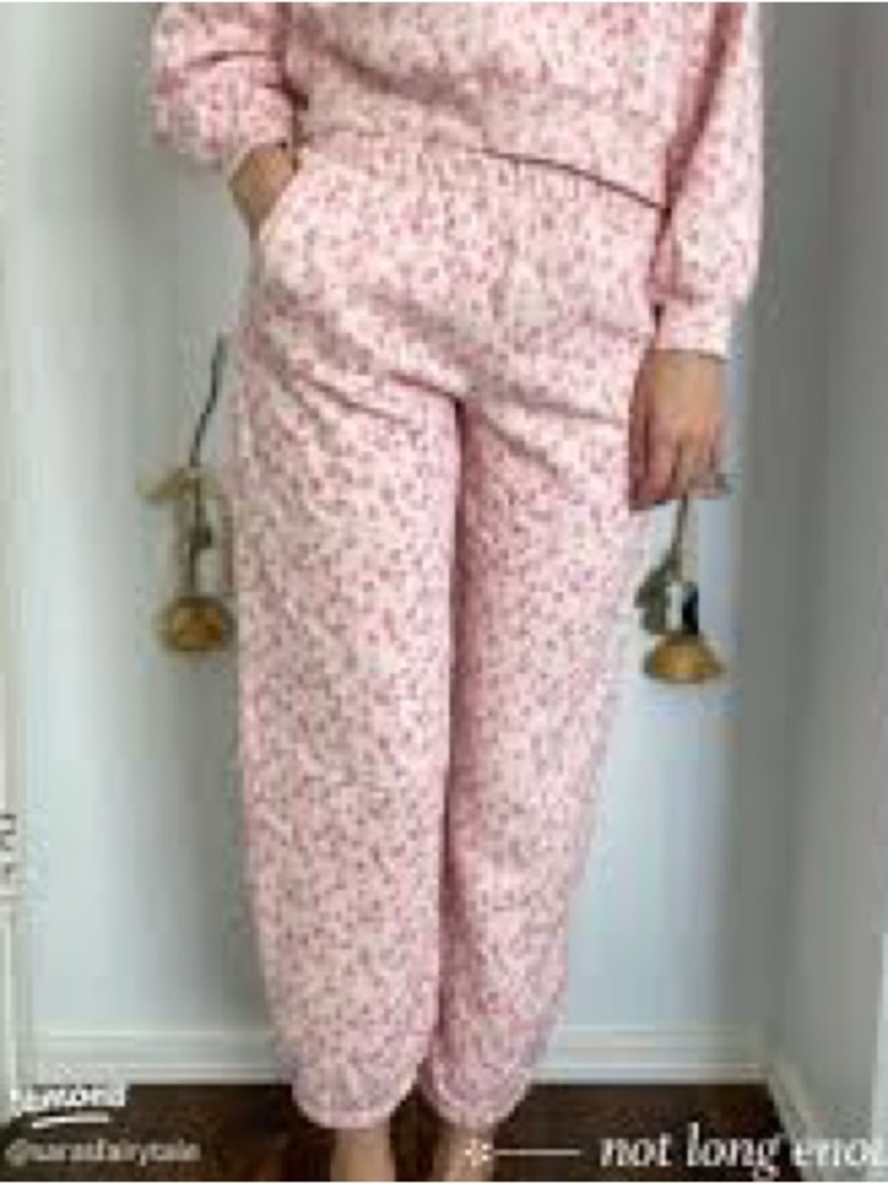 GAP x LOVESHACKFANCY Girls Pink Floral Lounge Jogger Pants Size L(10)